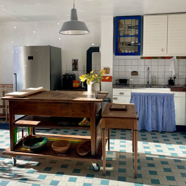 Îlot central bois cuisine